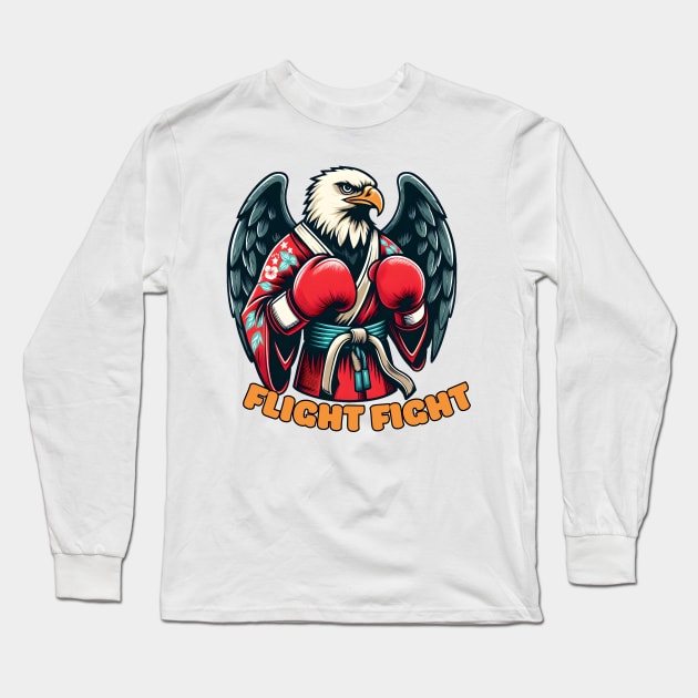 Kickboxing eagle Long Sleeve T-Shirt by Japanese Fever